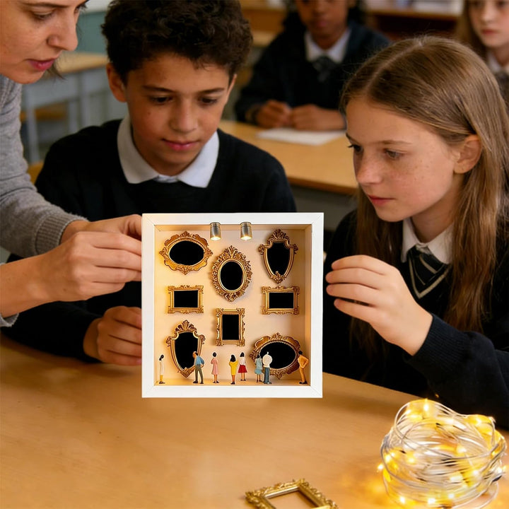 Mini Museum Frames, Shadow Box Frame Kit, DIY Mini Museum Silhouette Box With Figurines, Celebrate Y