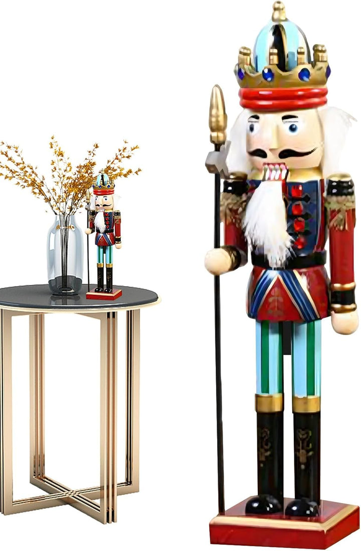 Holz Nussknacker Figuren,Weihnachtspuppe Nussknacker Deko - Traditioneller Für Fensterbank Kaminatio