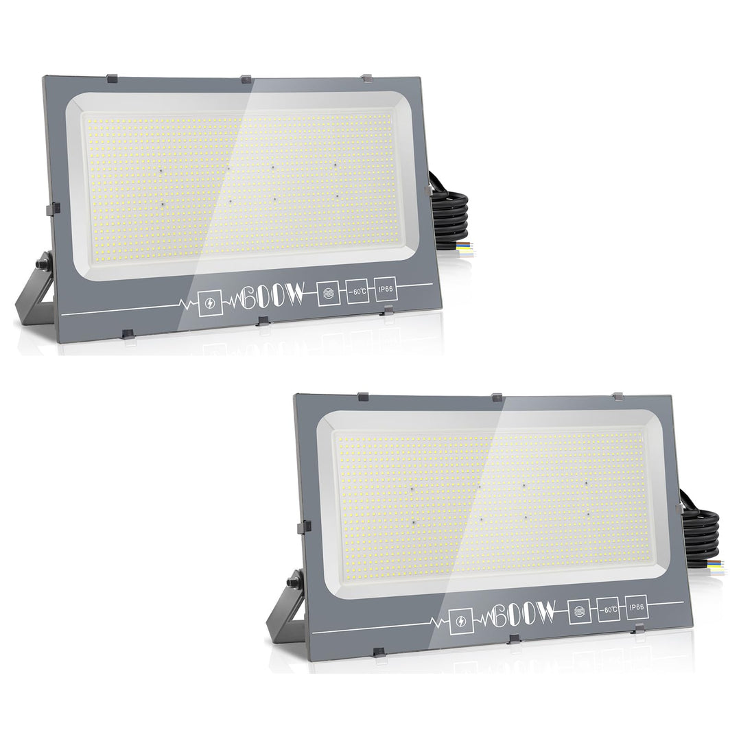 loyal LED Strahler Aussen Fluter Aussen: 600W Superhell Scheinwerfer 6000K Kaltweiss 60000LM - IP66