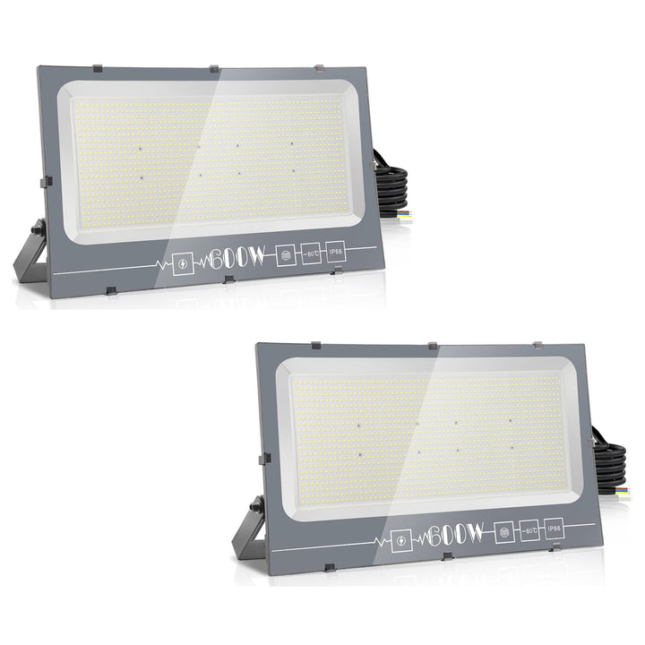 loyal LED Strahler Aussen Fluter Aussen: 600W Superhell Scheinwerfer 6000K Kaltweiss 60000LM - IP66