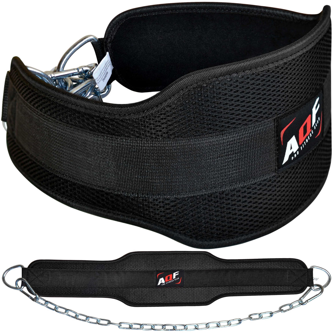 AQF Dip Gürtel Mit Stahlkette, Neopren Fitness Gewichthebergürtel, Gewichtsgürtel, Bodybuilding Dip