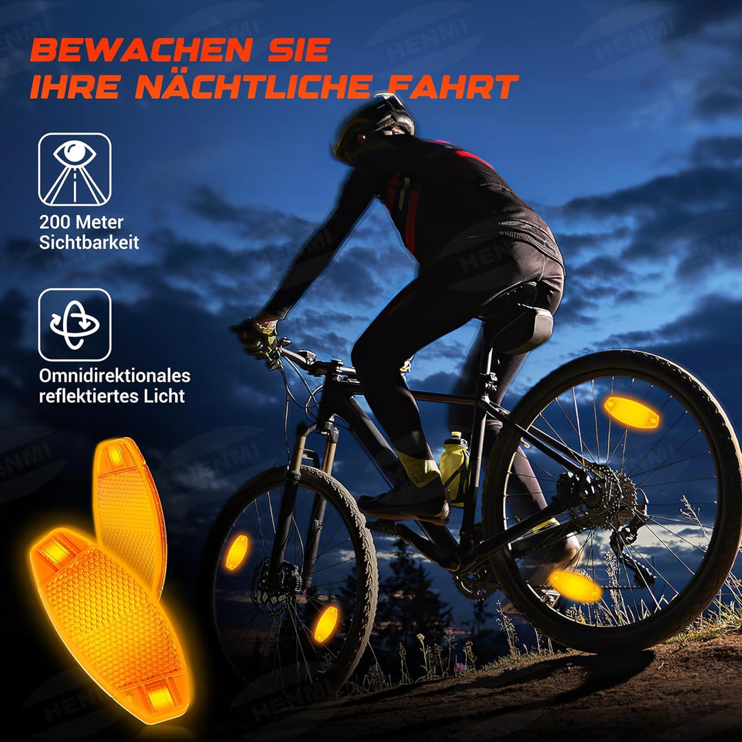 HENMI LED Fahrradlicht vorne, StVZO-zugelassen Fahrradbeleuchtung, USB Aufladbar Fahrrad Frontlicht,