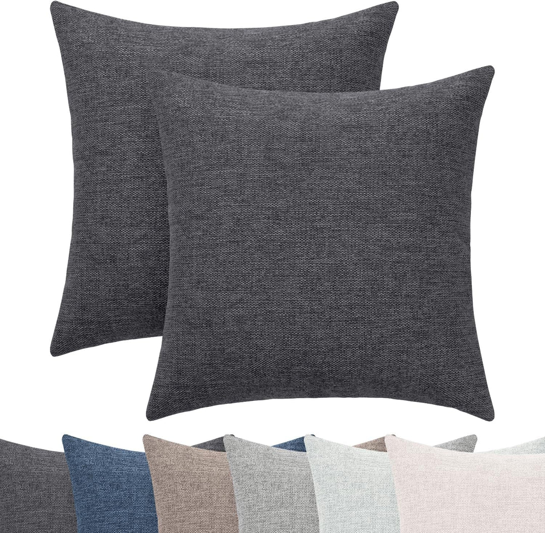 Selfitex 2er Set Couchkissen 50x50 cm, Sofakissen mit Füllung und Bezug, kuschelweiches Lesekissen,