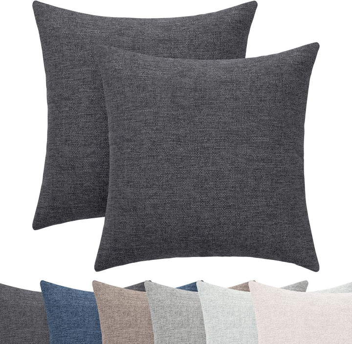Selfitex 2er Set Couchkissen 50x50 cm, Sofakissen mit Füllung und Bezug, kuschelweiches Lesekissen,