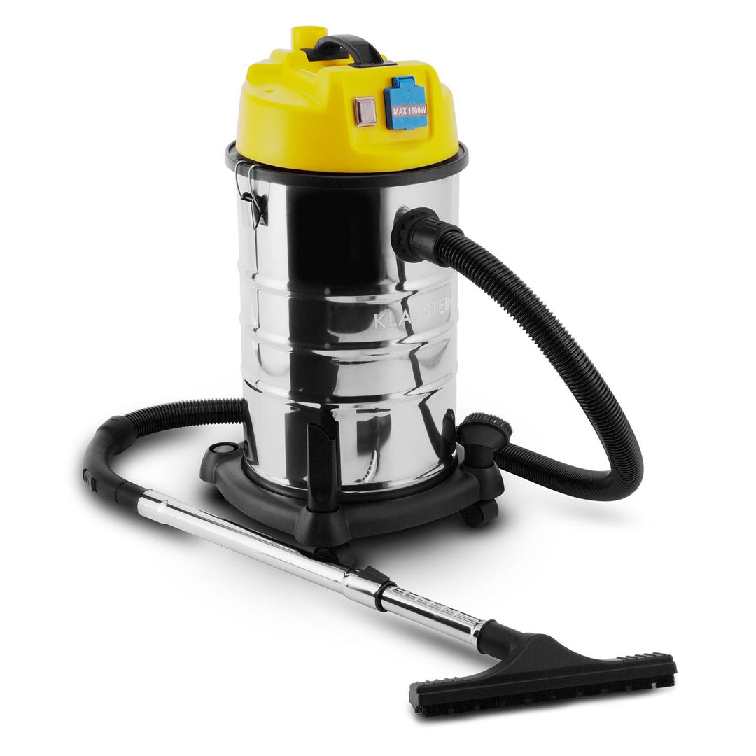 Klarstein Reinraum - Nasssauger , Trockensauger , Industriesauger , 1800 W , 30 L Edelstahl-Behälter
