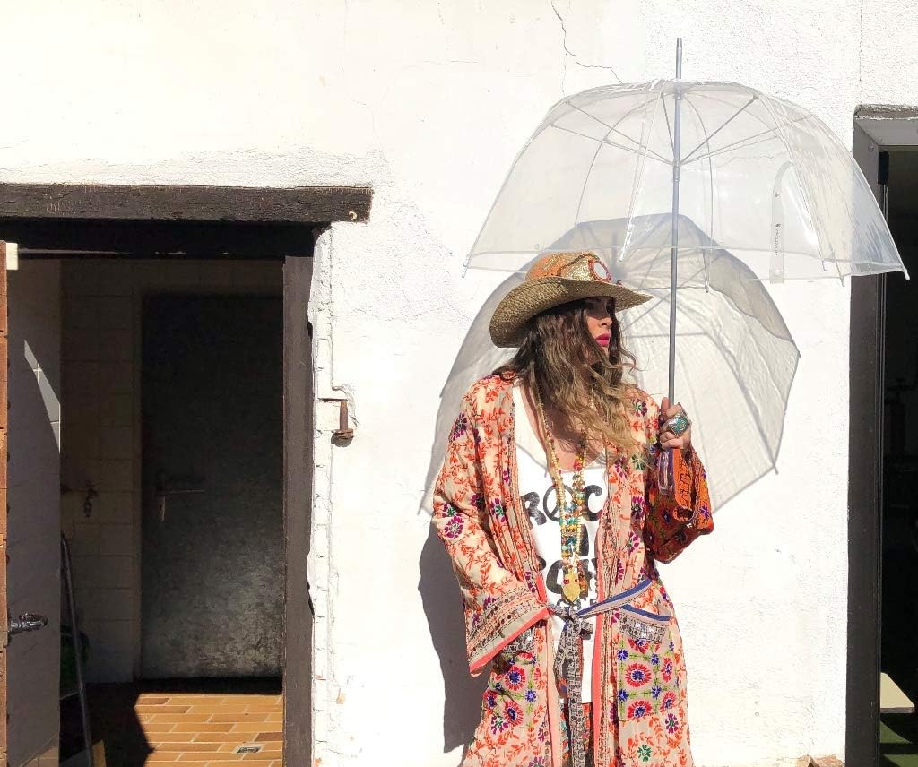 VON LILIENFELD Regenschirm Glockenschirm Transparent Durchsichtig Melina, Transparent