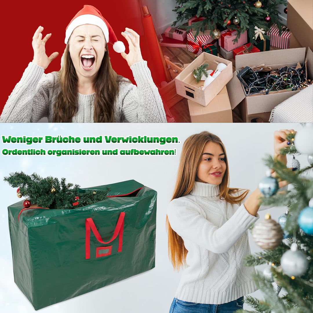 Weihnachtsbaum Aufbewahrungstasche, Xmas Baumtasche mit Reissverschluss &amp; Tragegriffen, Sicheren Lag