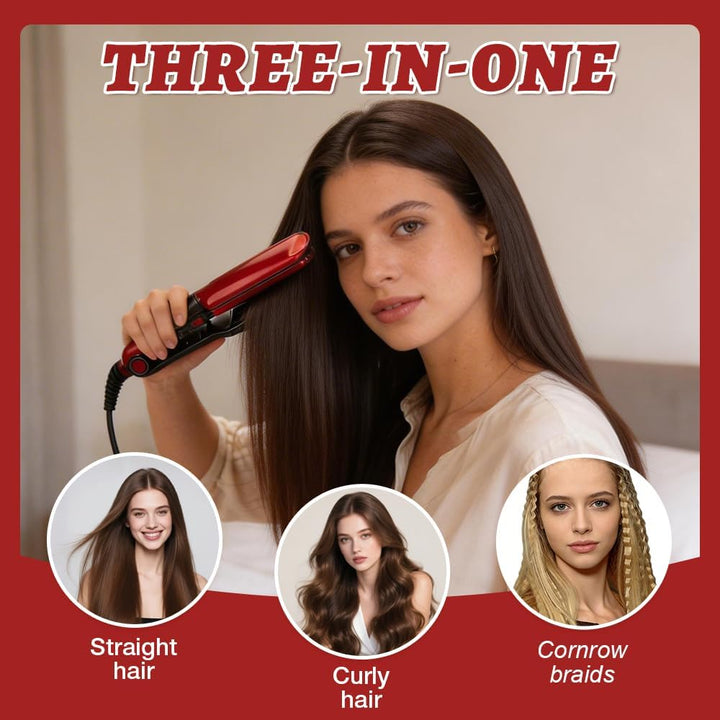 2 in 1 Glätteisen Kreppeisen, Pengrity Crimper Hair, Haarglätter, Schnellaufheizung, Haar Glätteisen