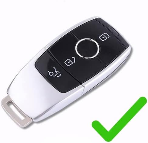 Leder Autoschlüssel Hülle kompatibel mit Mercedes Benz C Klasse E Klasse Fernbedienung Cover Schlüss