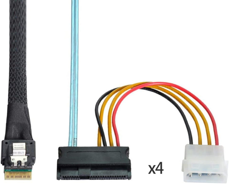 ChenYang CY SFF-8654 4i 38Pin Slimline SAS 4.0 Host zu 4 SAS 29Pin SFF-8654 Zielfestplatten-Fanout-R