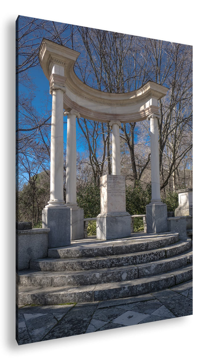 deyoli künstlerisches Denkmal in Madrid im Format: 80x60 als Leinwandbild, Motiv fertig gerahmt auf