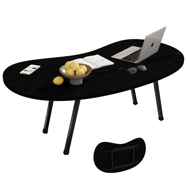 Faltbarer Couchtisch,Mid Century Modern Couchtisch Wohnzimmer Tische,Oval Center Tisch,Kleine Faltba