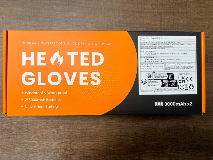 Beheizbare Handschuhe für Herren Damen, Wiederaufladbare Beheizte Handschuhe 3200mAh mit Touchscreen