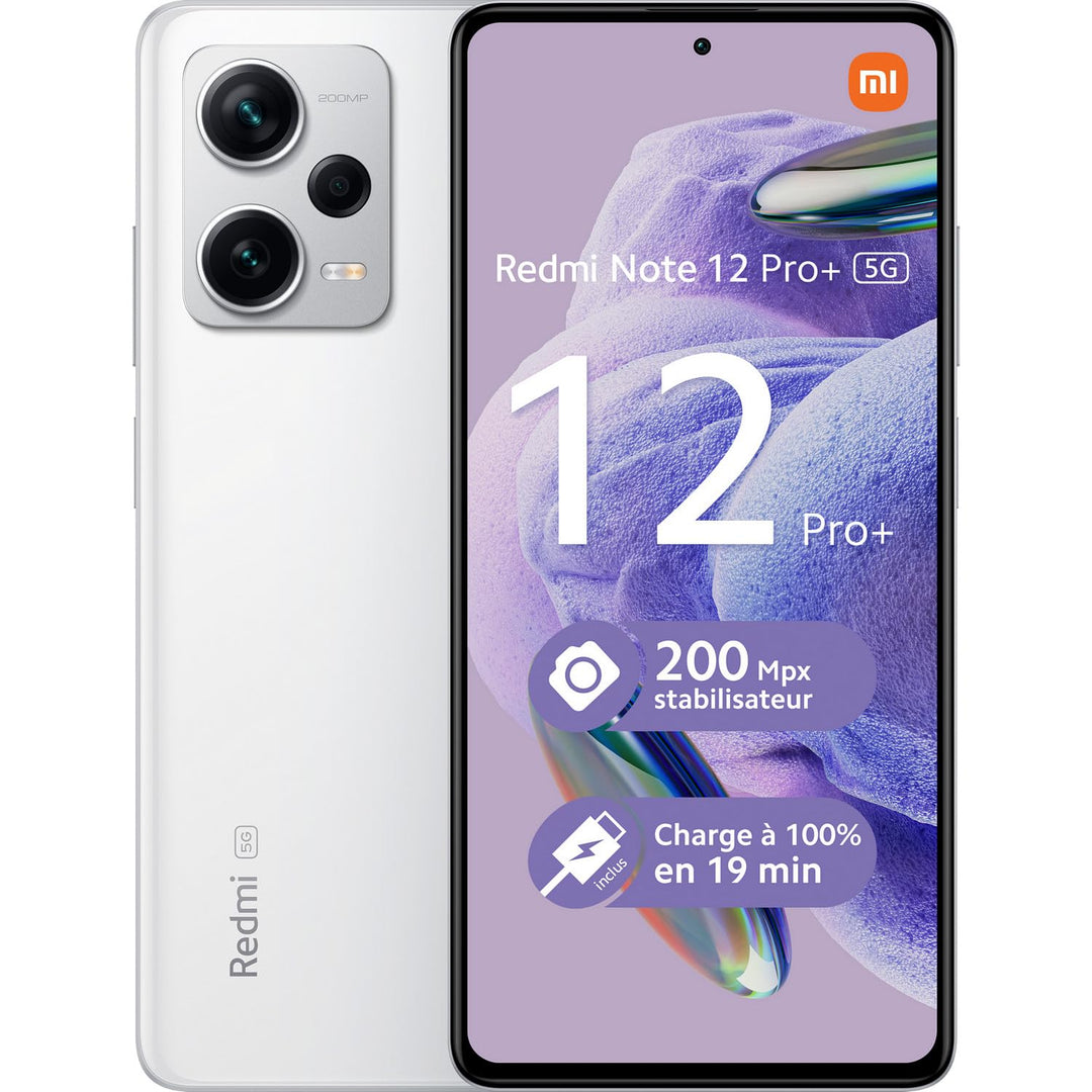 Xiaomi Redmi Note 12 Pro+ 5G 256GB Handy, weiss, Polar White, Android 12, Dual
