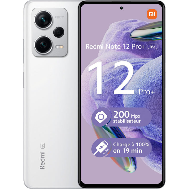 Xiaomi Redmi Note 12 Pro+ 5G 256GB Handy, weiss, Polar White, Android 12, Dual