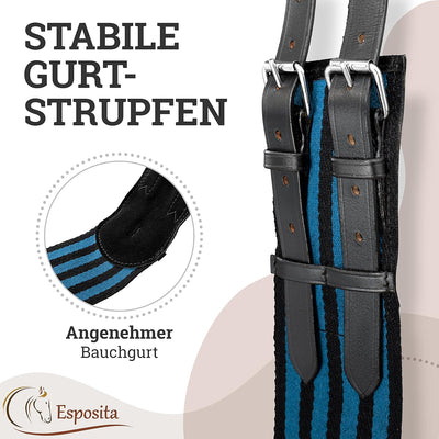 Esposita Reitgurt mit 2 Griffen aus Leder zum Festhalten für Kinder und Reitanfänger - auch geeignet