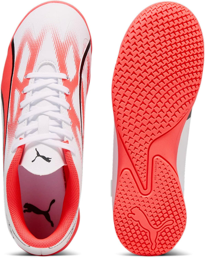 PUMA Unisex Kinder Ultra Play It Jr Fussballschuh, 28 EU Puma White Puma Black Fire Orchid