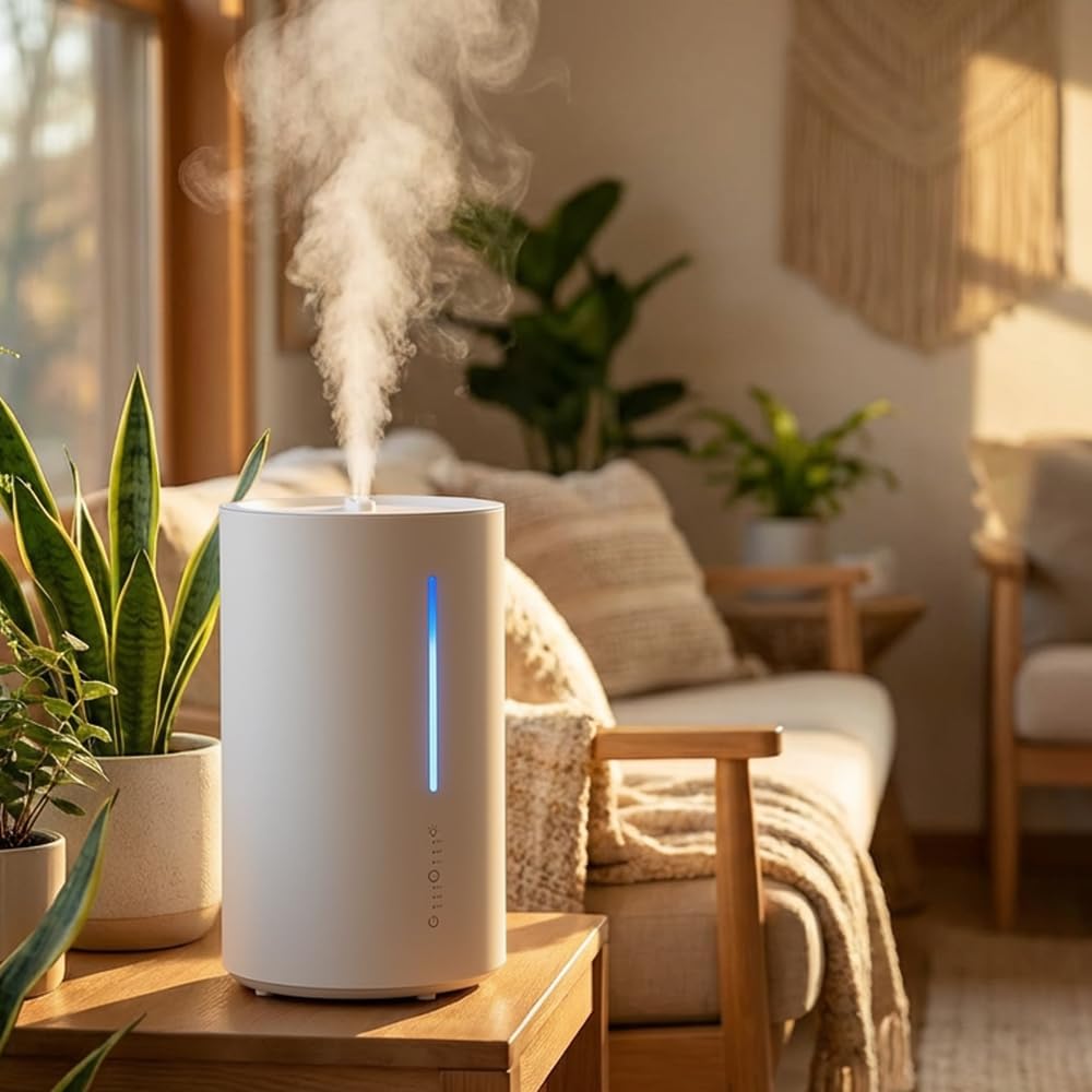 Greenmigo 3L Top Fill Luftbefeuchter,360°Drehbare Düse Cool Mist Humidifier,3 Nebelleistungsstufen,6