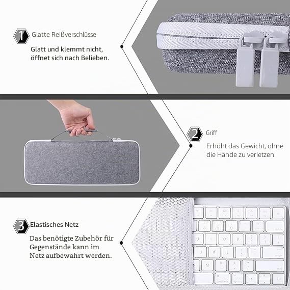 co2CREA Hart case Tasche für Logitech K380 /Pebble Keys 2 K380s Kabellose Bluetooth-Tastatur Pebble