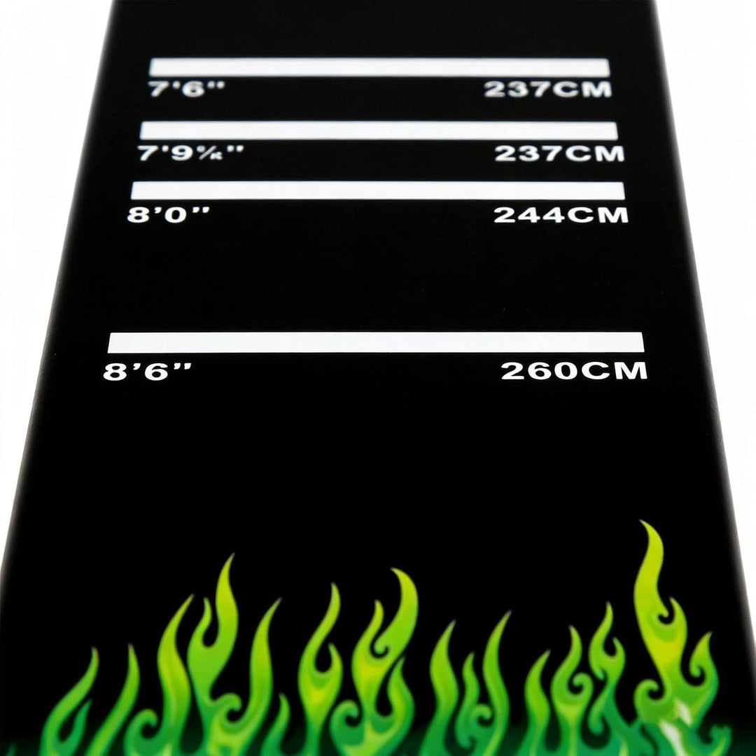 Generisch Darts Matte - rutschfeste Stossdämpfende Matte | mit 4 Wurfabständen 300x34 cm Dartteppich
