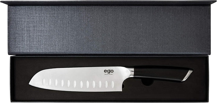 Wilfa EGO Sandvik Santokumesser - 18cm lange Klinge, aus hochwertigem Sandvik12C27 Messerstahl, Klin