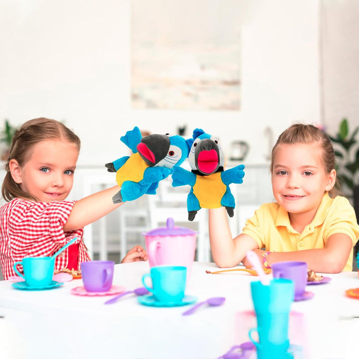 lilizzhoumax Papagei Kuscheltier, Simuliertes Tier Papagei Handpuppe aus Plüsch, Kawaii Niedliches R