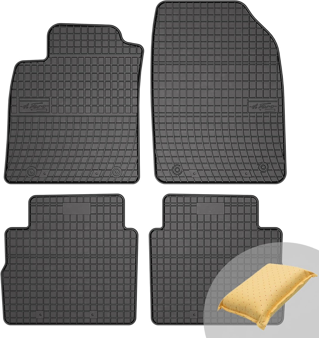 FROGUM EL Toro Gummimatten Ganzjähriges-Set von Autofussmatte Auto Fussmatten für Opel Signum 2003-2