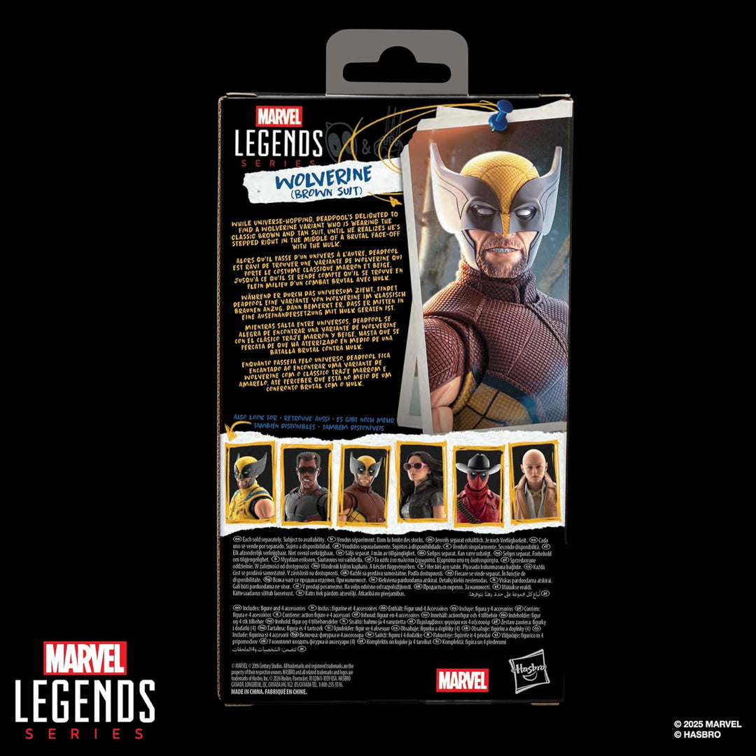 Marvel Legends Series Wolverine (brauner Anzug), Action-Figurengeschenk zum Sammeln zum Marvel Studi