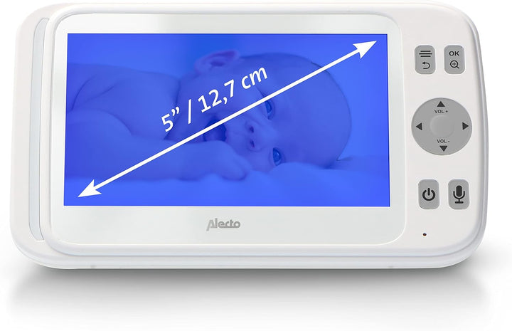 Alecto DVM-275 Digitale Babyphone, mit steuerbarer Kamera, hohe Reichweite von bis zu 300 Meter, 12.