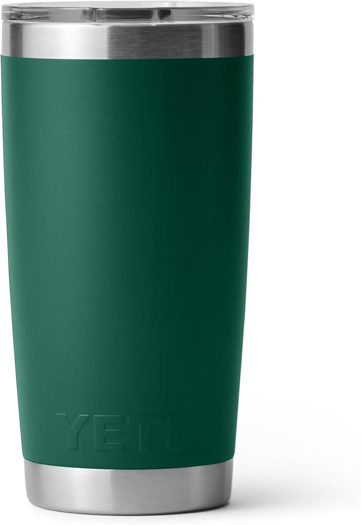 YETI Rambler Thermobecher 20 oz (591 ml) Black Forest Green – Kaffeebecher To Go, Thermotasse aus Ed