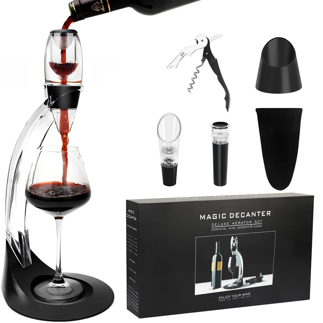 Weinherstellung Starterset Weinbelüfter Wein-Dekanter Dekantierer 4in1, 4in1