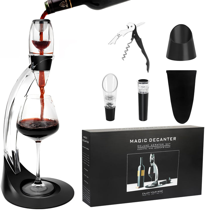 Weinherstellung Starterset Weinbelüfter Wein-Dekanter Dekantierer 4in1, 4in1