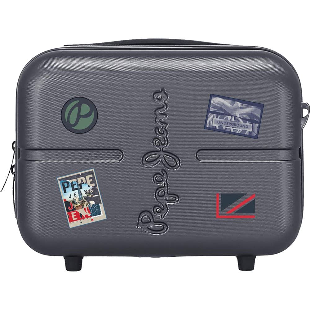 Pepe Jeans Chest Kulturbeutel, anpassbar, mit Umhängetasche, Blau, 29 x 21 x 15 cm, starr, ABS 9,14