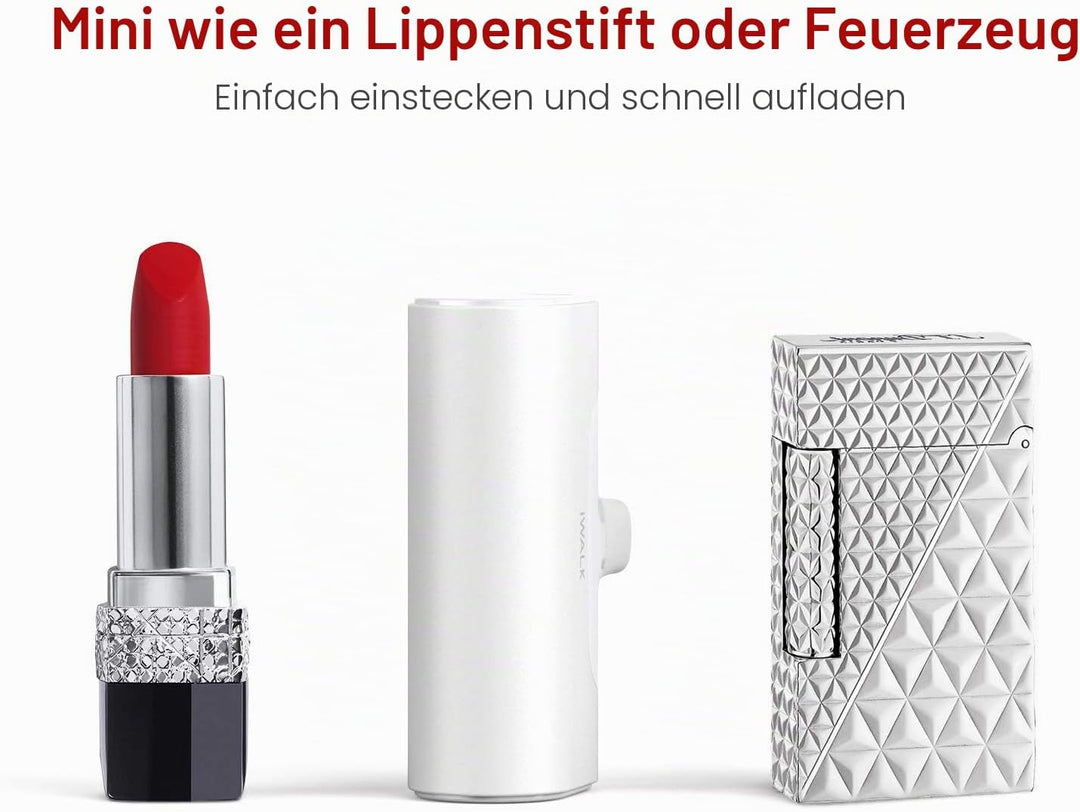 iWALK Mini Powerbank 4500mAh,USB-C Tragbares Ladegerät,Externer Akku für Tasche/Reisen/Kapazität Erh