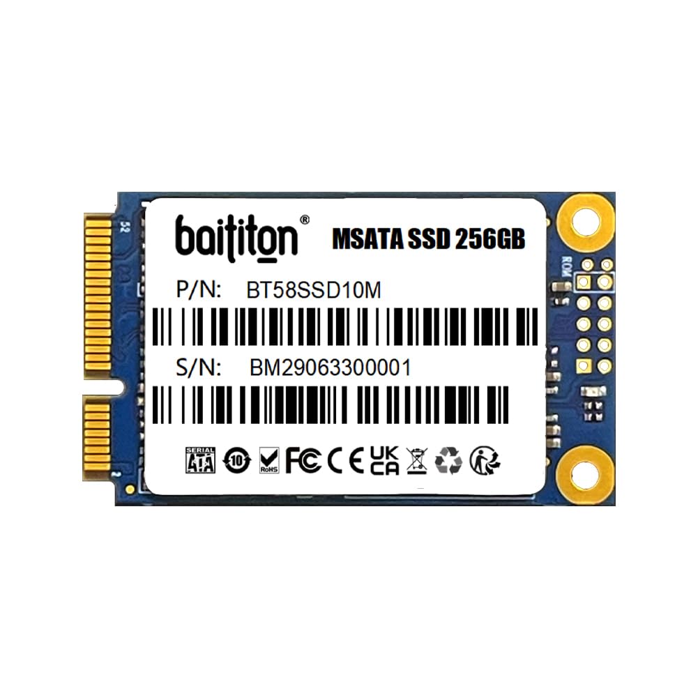 BAITITON MSATA III 256GB SSD Internal Solid State Drive 256GB MSATA, 256GB MSATA