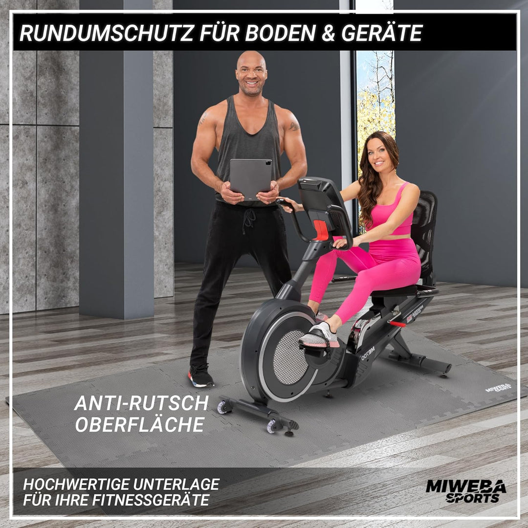 Miweba Sports Bodenschutzmatte BS50 | 8-teilig 1,7 m² - Yogamatte Gymnastikmatte Puzzlematte Fitness