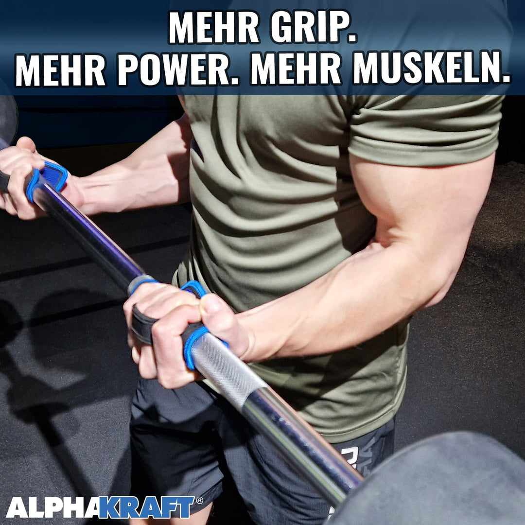 ALPHAKRAFT® - Griffpolster Kraftsport (1 Paar) | Premium Grip Pads Gym aus Neopren | rutschfeste Gri