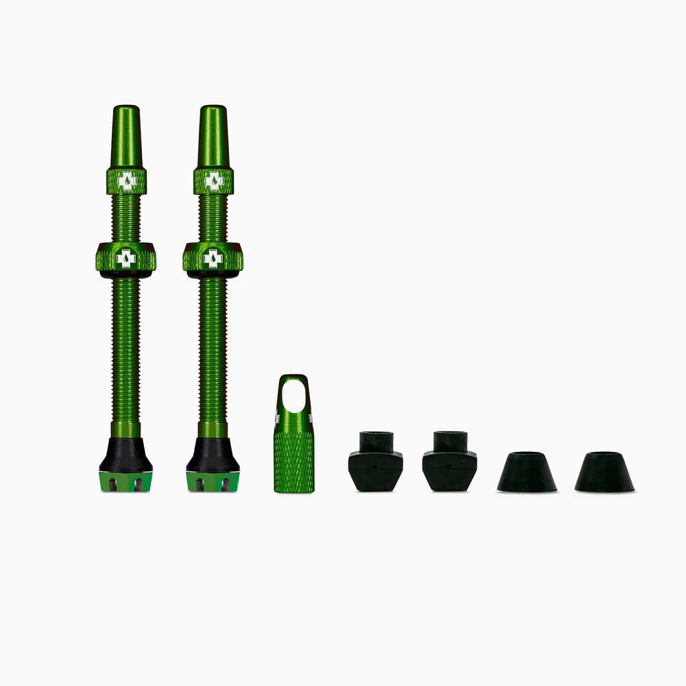 Muc Off 1062 Rohrloses Ventil, grün, 60 mm, Set of 2 grün 60 mm, grün 60 mm