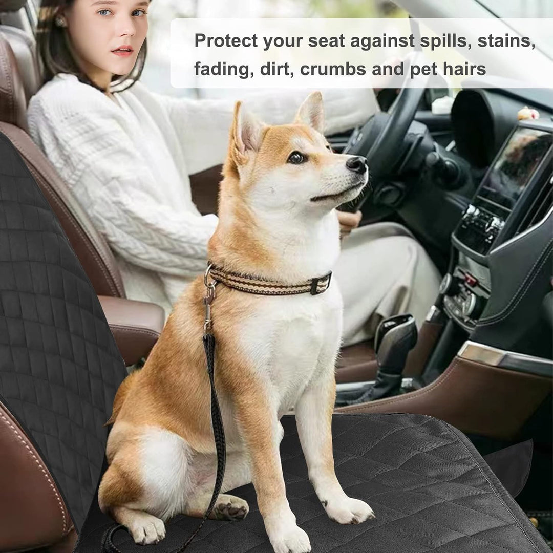 Satisby Auto Vordersitzbezug für Hunde- H55cm*W47.5cm Universell rutschfest Verstellbar Hund Autosit