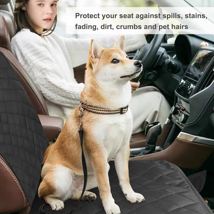 Satisby Auto Vordersitzbezug für Hunde- H55cm*W47.5cm Universell rutschfest Verstellbar Hund Autosit