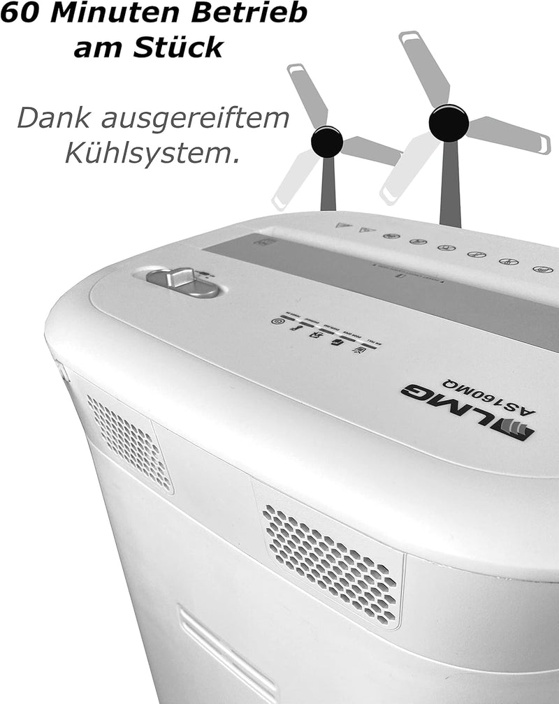 Professioneller Aktenvernichter- Brandneu! Sicherheitsstufe P5, Für Sensible Dokumente, 60 Min Dauer