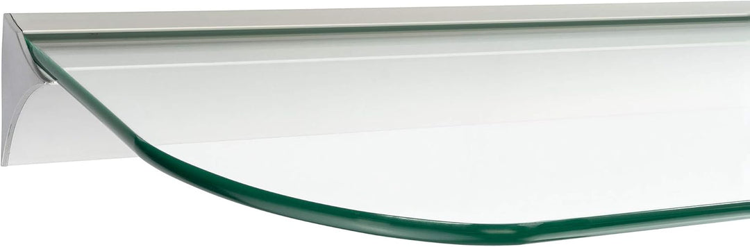 ib style® Glasregal 6mm | inkl. KLEMMLEISTE | 10 Grössen| 2 Dekore | Klar | 90 x 15 cm 90x15 cm Klar