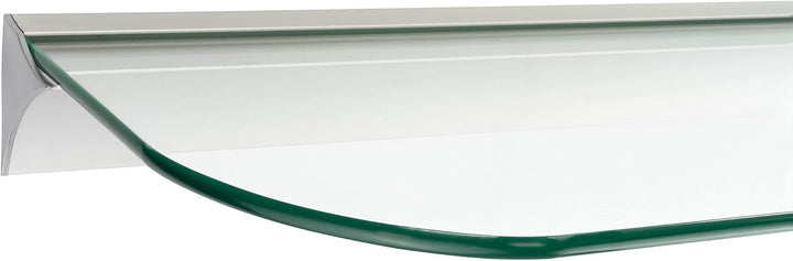 ib style® Glasregal 6mm | inkl. KLEMMLEISTE | 10 Grössen| 2 Dekore | Klar | 90 x 15 cm 90x15 cm Klar