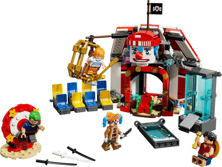 LEGO ONE Piece Zirkuszelt von Buggy dem Clown - Interaktives Spielzeug mit 4 Minifiguren - Ruffy, Na