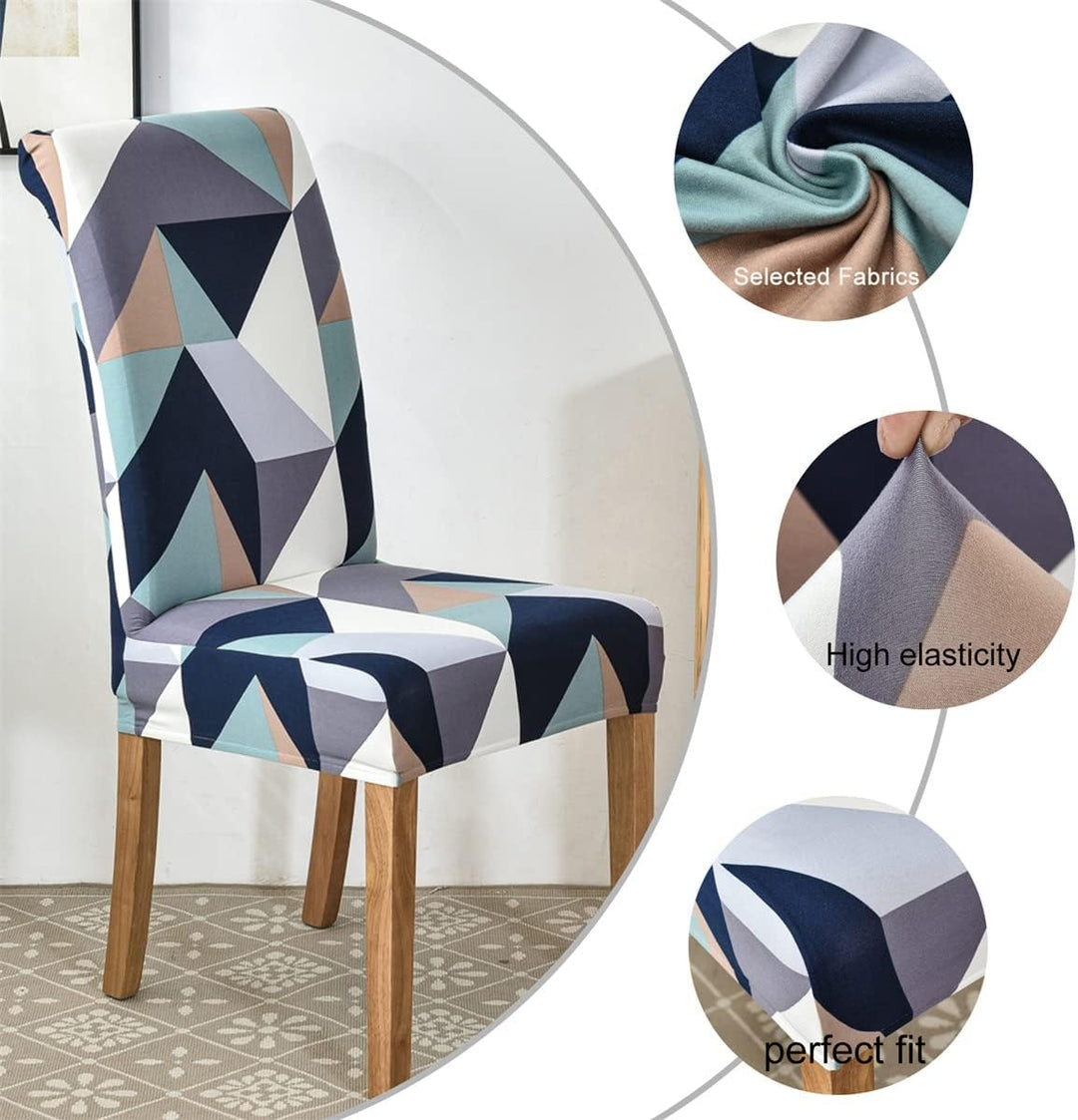HZDHCLH Stuhlhussen 6er Set Stuhlbezüge Stretch abnehmbar, waschbar, Esszimmerstuhl-Schutzsitz für H