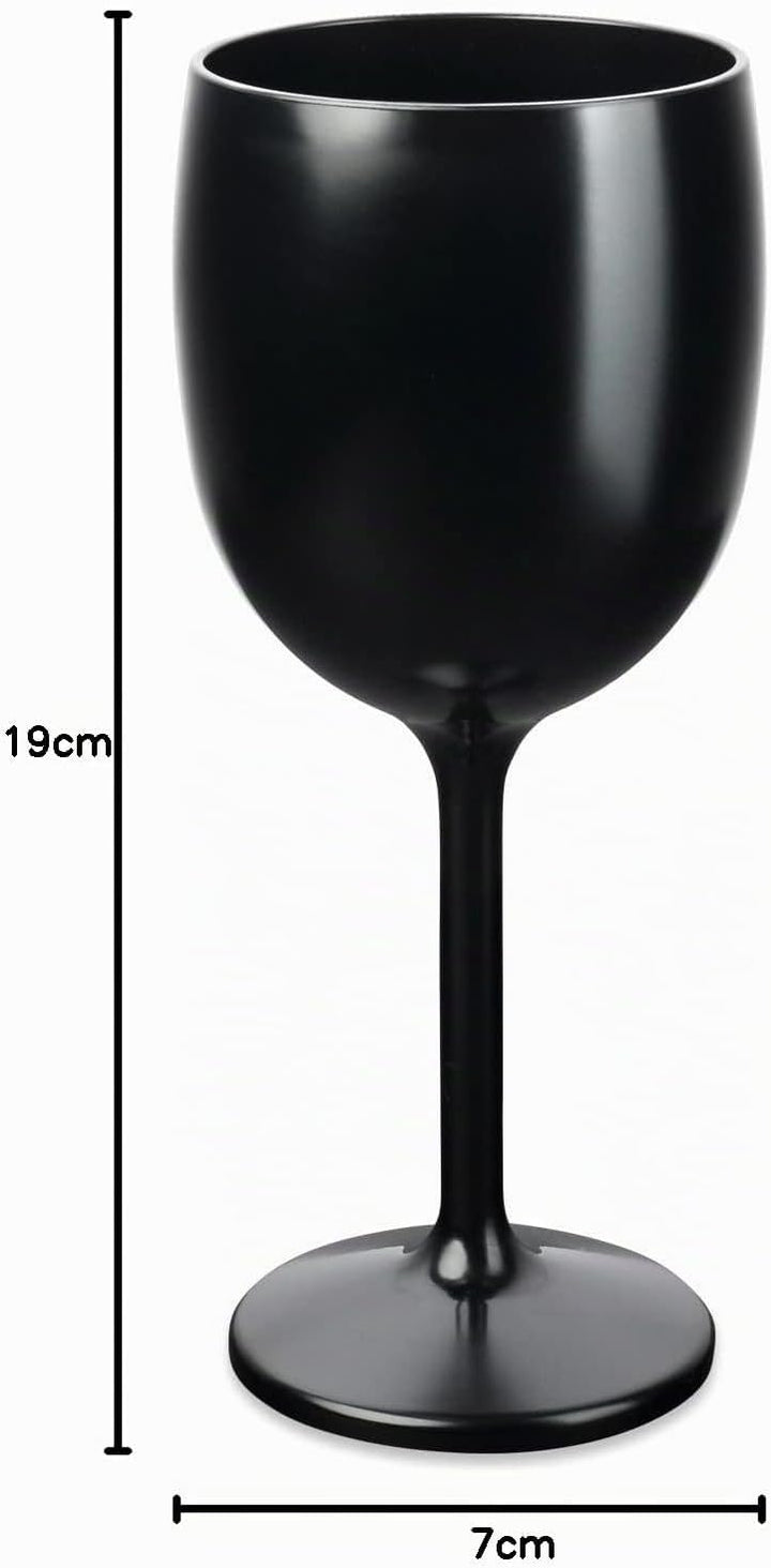 Schramm® Mehrweg Weingläser in schwarz wählbar 6, 12, 24 oder 48 Stück Champagner Glas Sektflöten Se