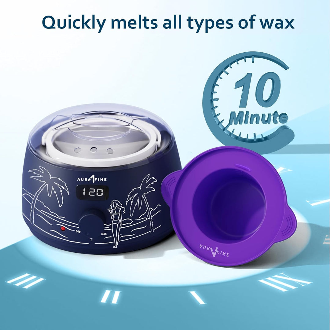 Digital Waxing Set, Wachswärmer zu Hause mit Wachsperlen & Silikontopf, Wachsenthaarung mit Wachsmas