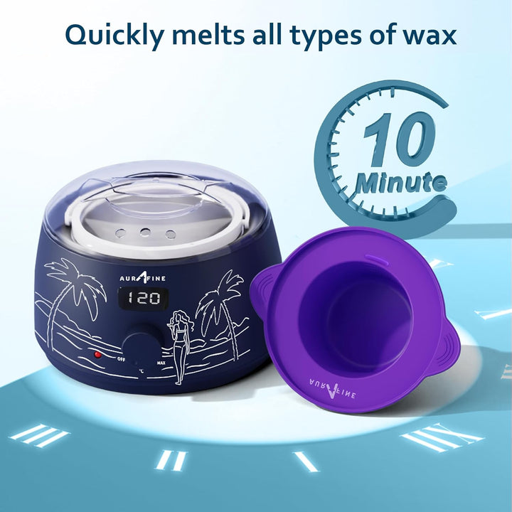 Digital Waxing Set, Wachswärmer zu Hause mit Wachsperlen & Silikontopf, Wachsenthaarung mit Wachsmas