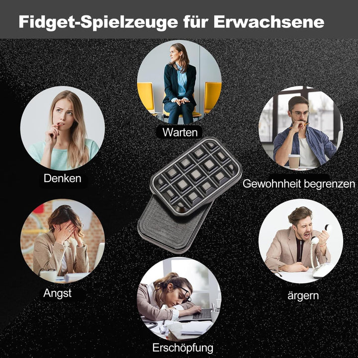 Vitoki Metall-Fidget-Slider für Erwachsene, magnetisches Fidget-Spielzeug mit All-Slide zur Linderun