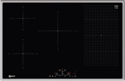 Neff T58BD20N0 Induktionskochfeld N70 / 80cm / FlexInduction / TouchControl / Glaskeramik / Edelstah